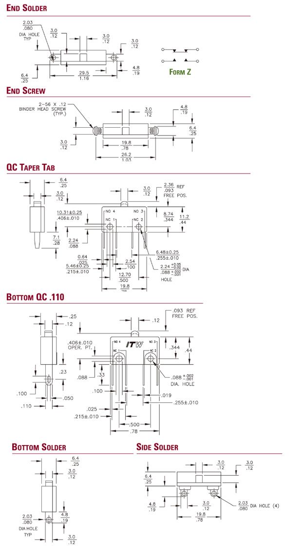 Micro Switchar Series 16