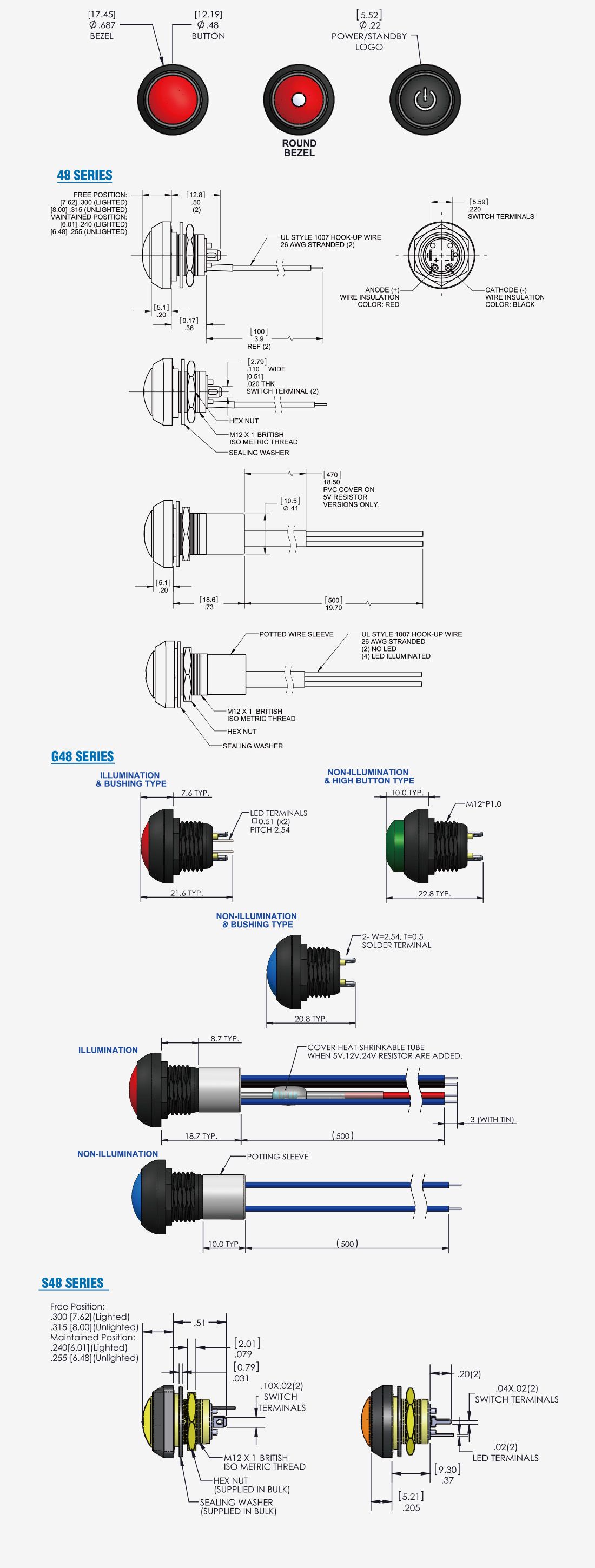 Pushbutton Switches Sealed Series